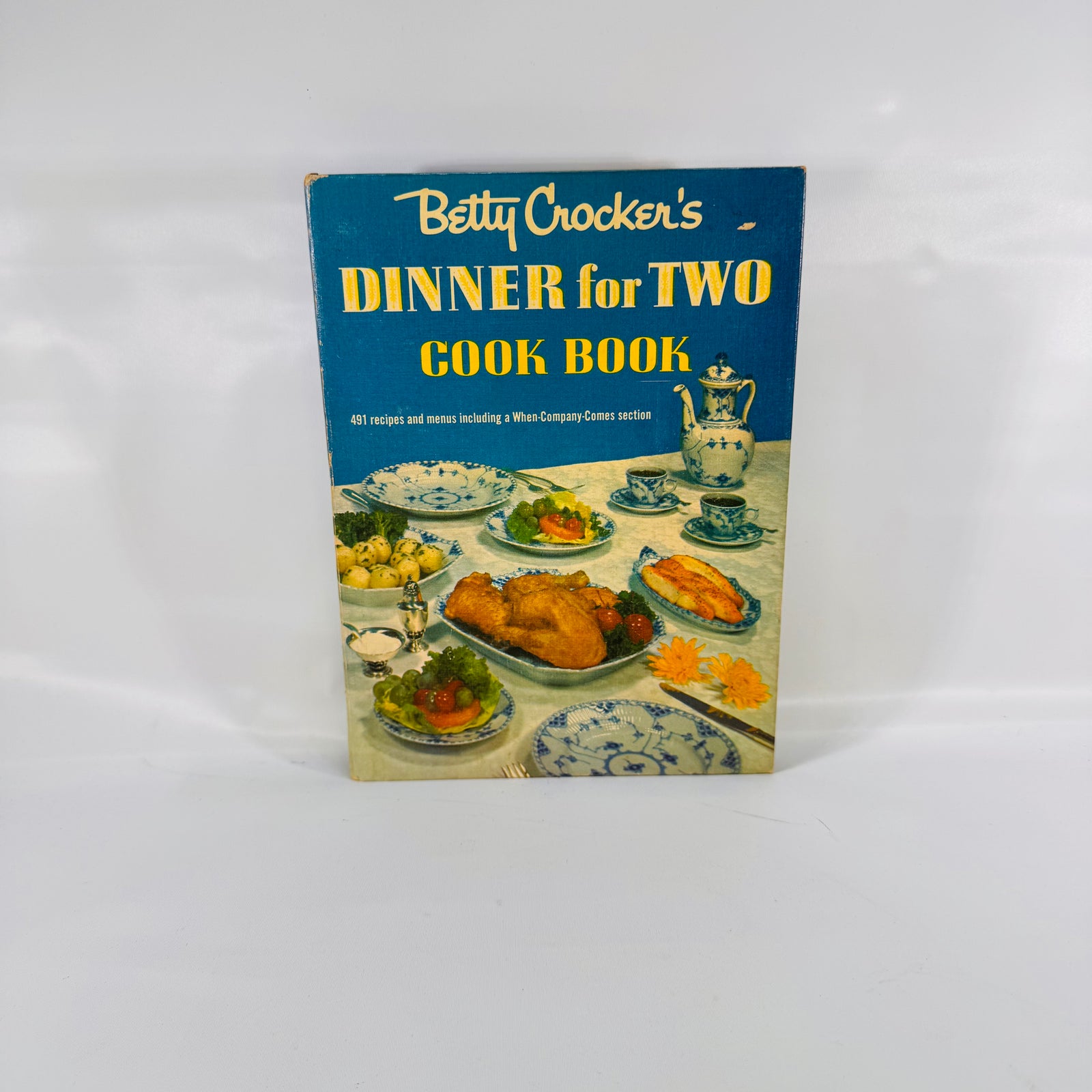 Betty Crocker's Dinner for Two Cook Book by General Mills (1958), Illustrated by Charles Harper, Simon and Schuster, First Edition, Hardcover with Metal Spiral Binding