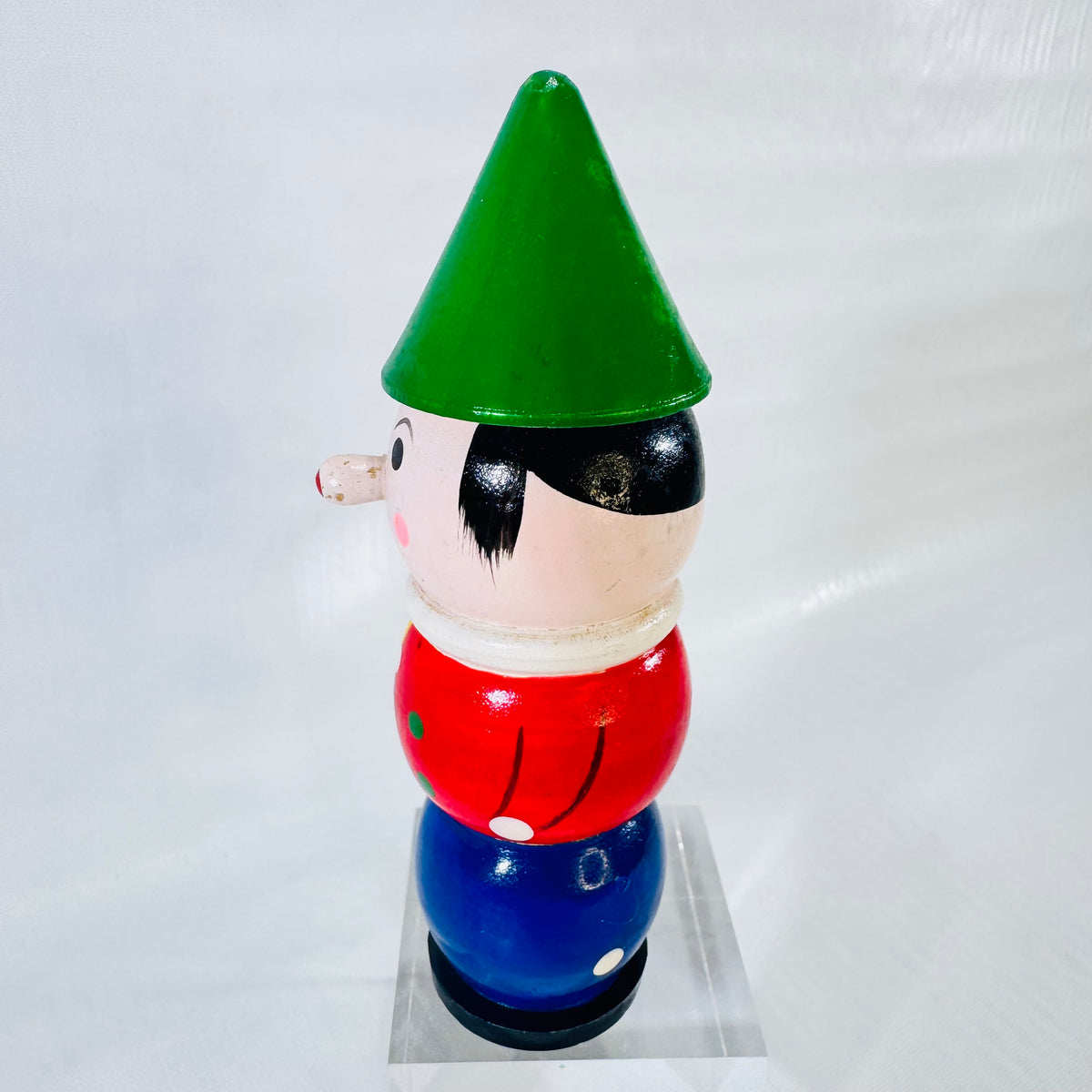 Shackman Pinocchio Wooden Figurine Made in Korea Colorful Vintage Nursery Toy