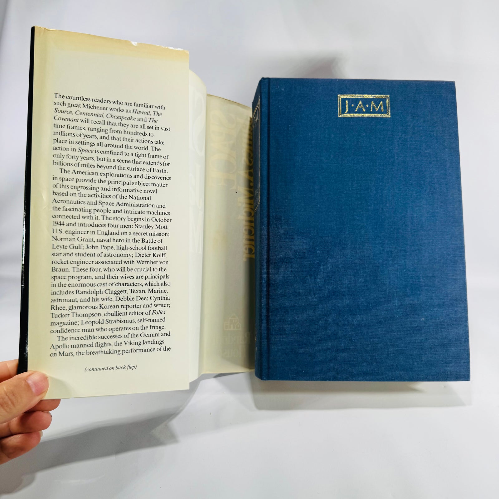 Space (Historical Fiction) — A Novel by James A. Michener (1982) — Random House | Dust Jacket, Space-program Epic, Historical Fiction