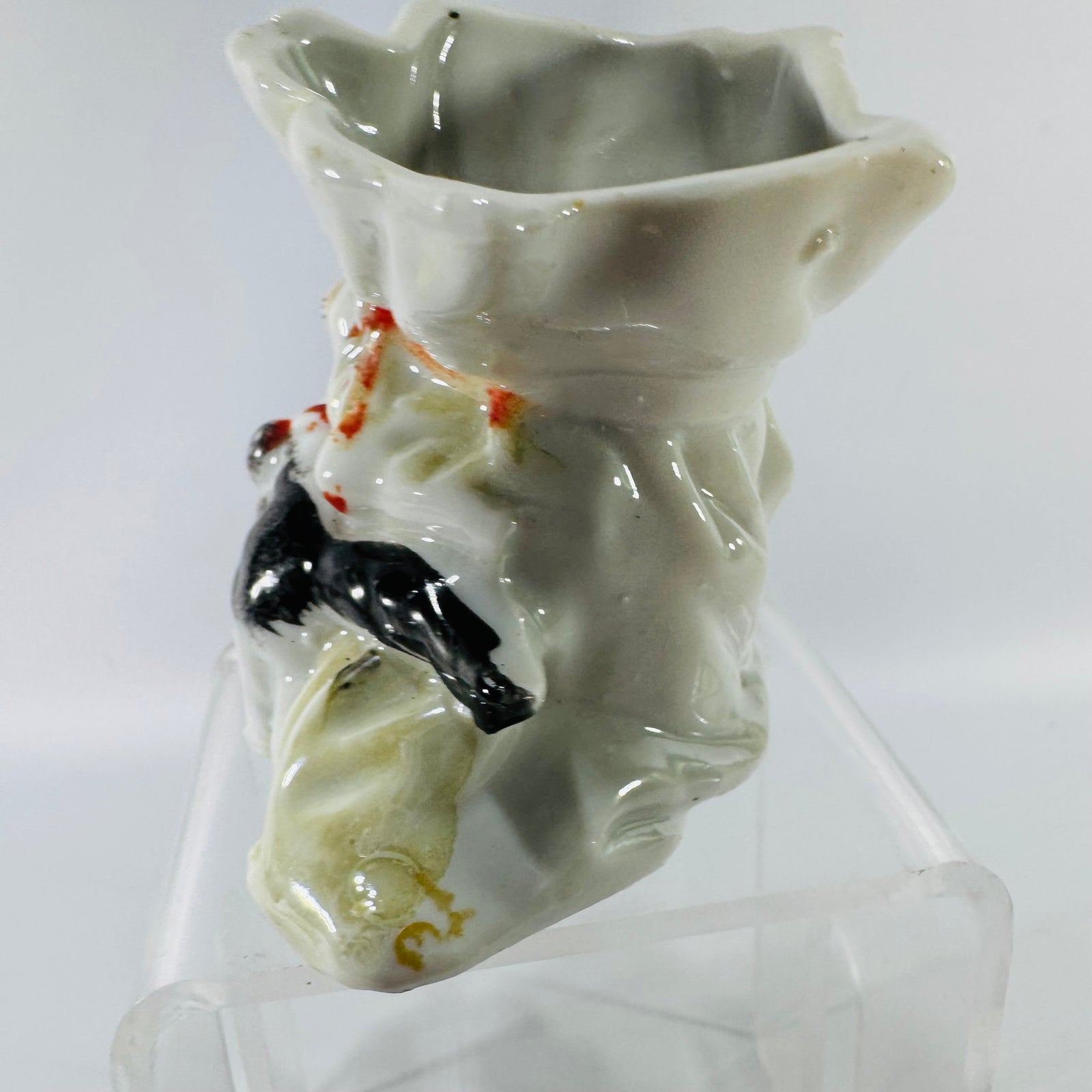 Vintage Ceramic Cat Toothpick Holder | Whimsical Kitten Mini Planter Decor