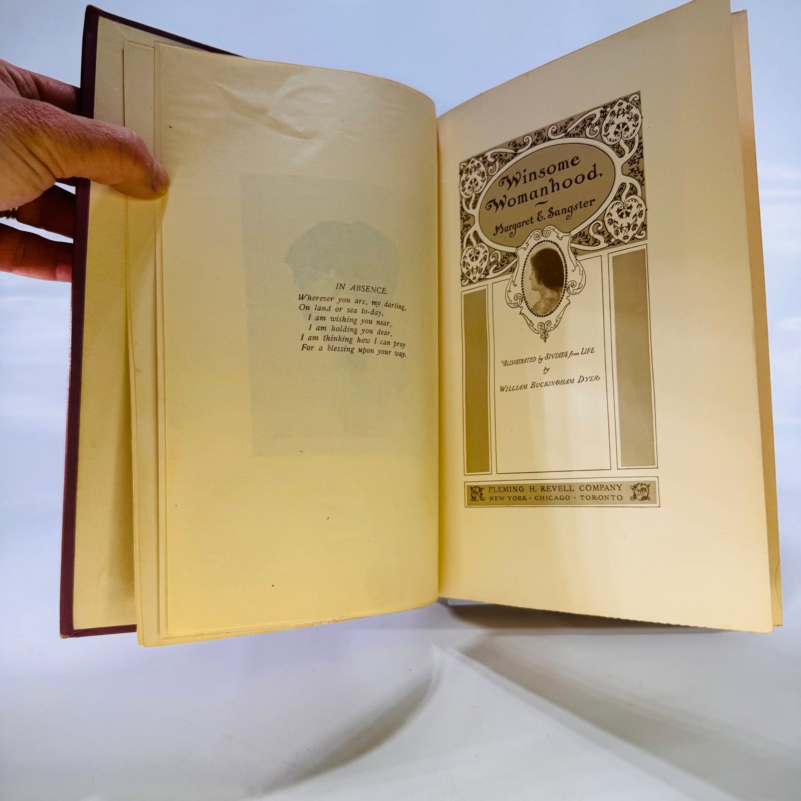 Winsome Womanhood by Margaret E. Sangster (1901), Fleming H. Revell Company, Ornate Hardcover