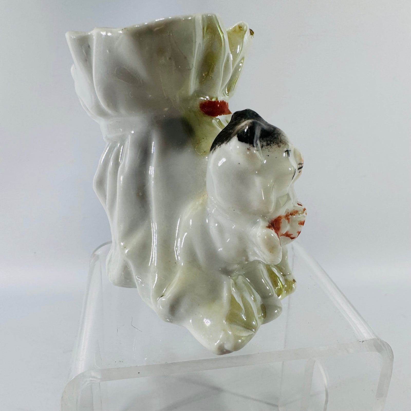 Vintage Ceramic Cat Toothpick Holder | Whimsical Kitten Mini Planter Decor