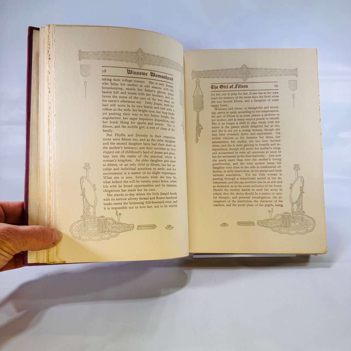 Winsome Womanhood by Margaret E. Sangster (1901), Fleming H. Revell Company, Ornate Hardcover