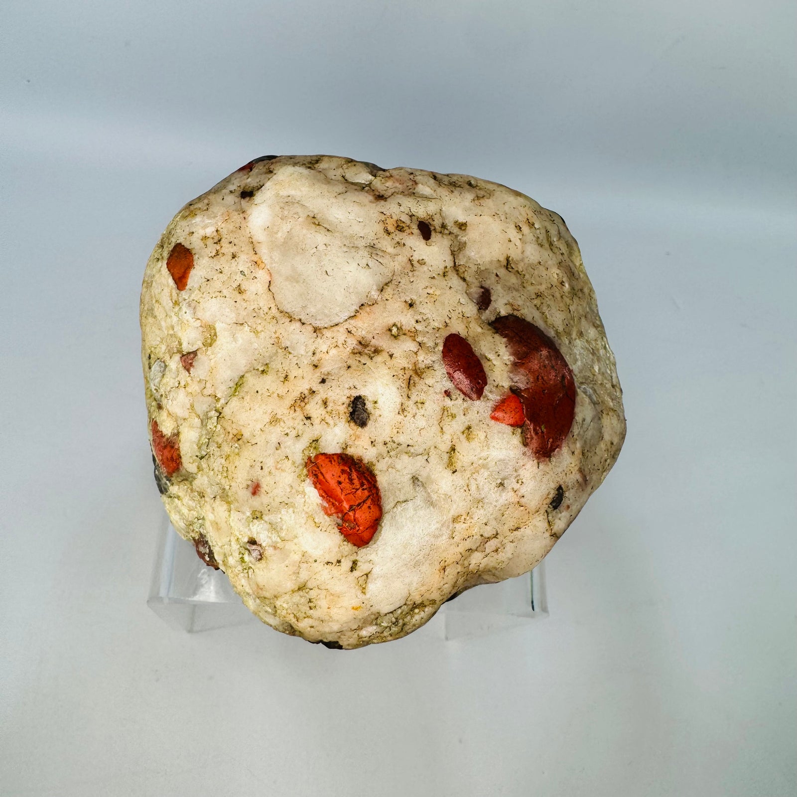 Michigan Puddingstone Specimen | Great Lakes Jasper Conglomerate Display Stone