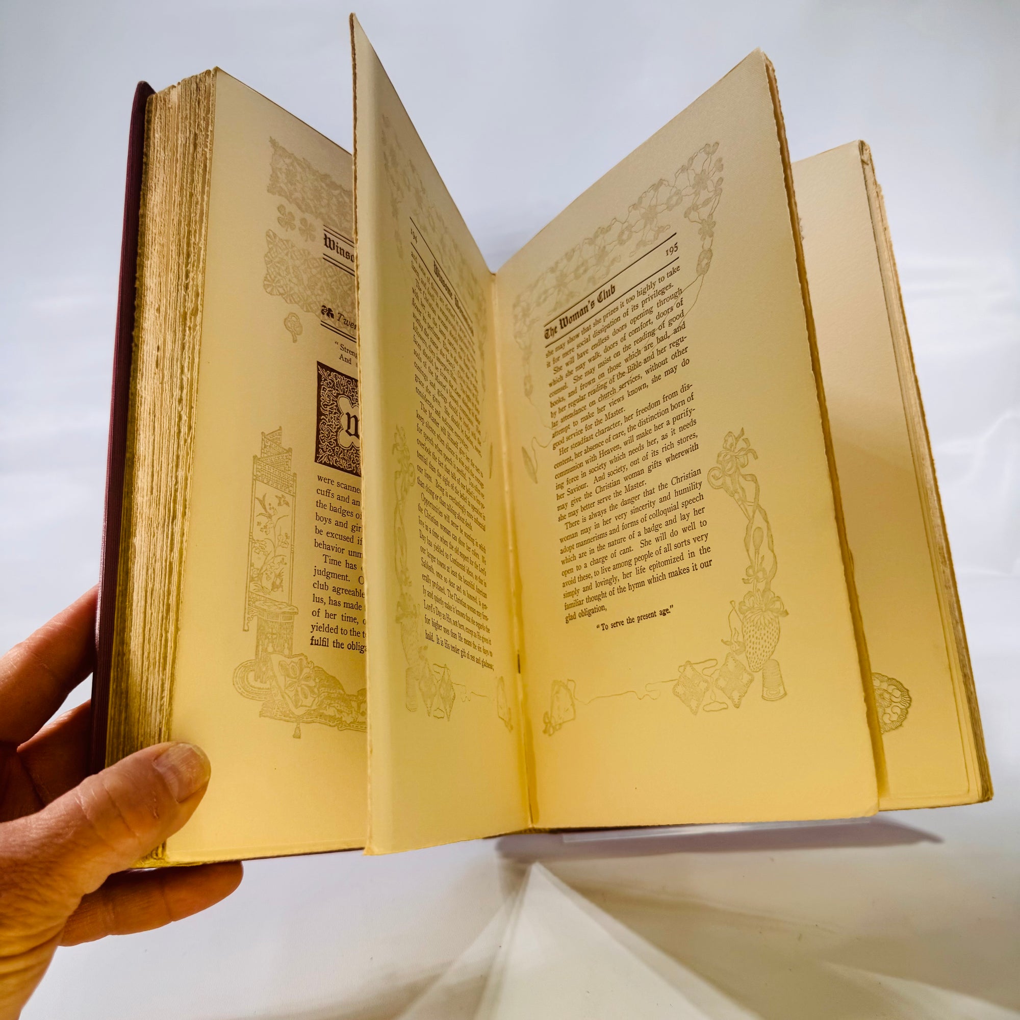 Winsome Womanhood by Margaret E. Sangster (1901), Fleming H. Revell Company, Ornate Hardcover
