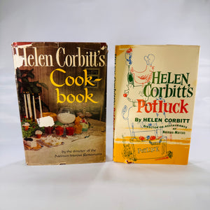 Two Vintage Cookbooks by Helen Corbitt: “Helen Corbitt’s Cookbook” (1957) & “Helen Corbitt’s Potluck” (1962)
