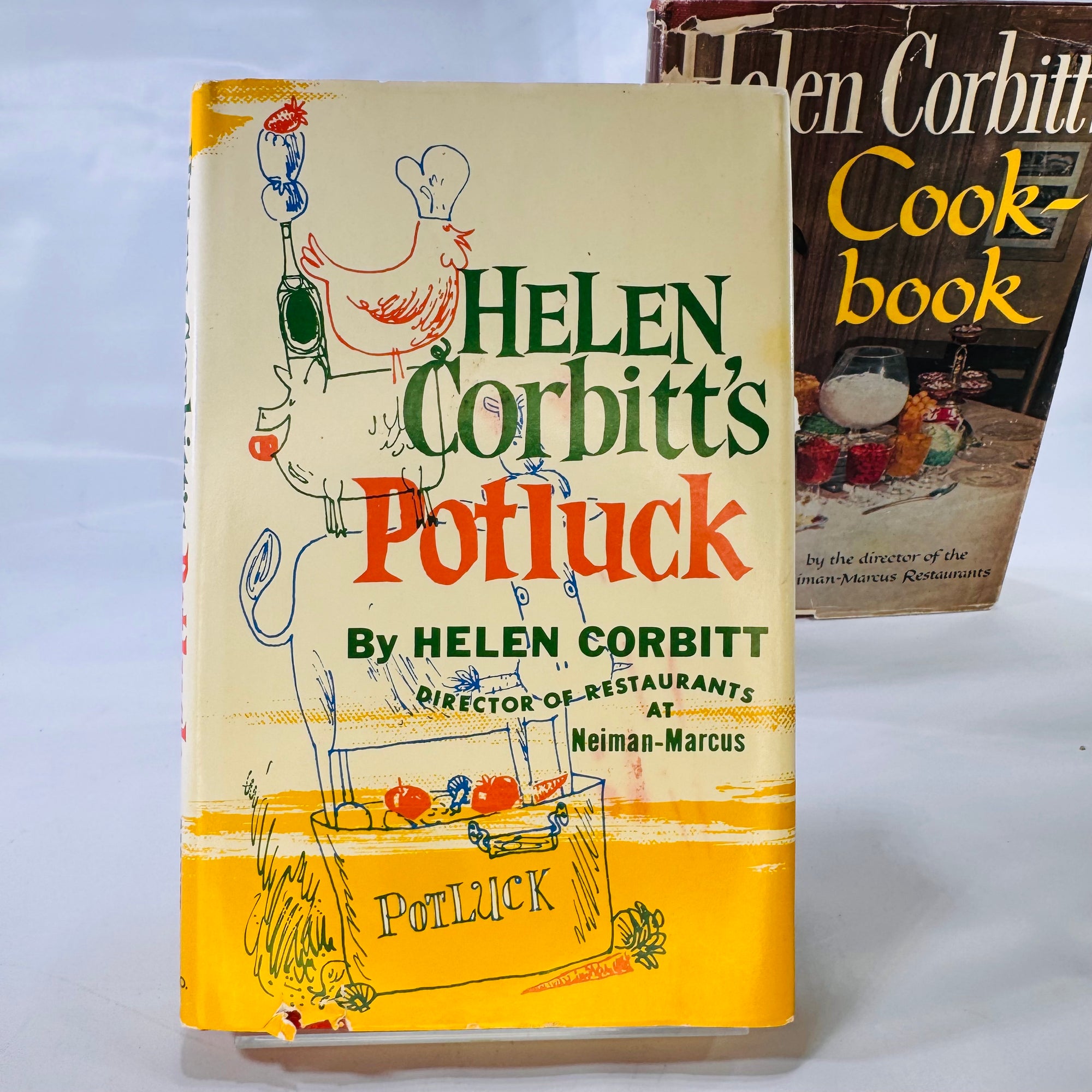 Two Vintage Cookbooks by Helen Corbitt: “Helen Corbitt’s Cookbook” (1957) & “Helen Corbitt’s Potluck” (1962)