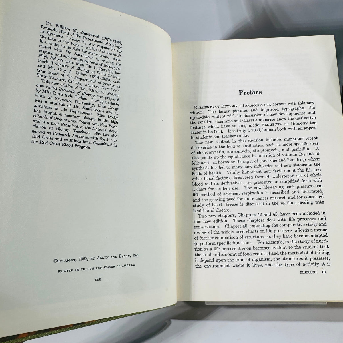 Natural History / Biology Textbook Lot — Elements of Biology (1957) + Biology: The Living World (1968) — Illustrated Hardcovers | Mid-Century Science