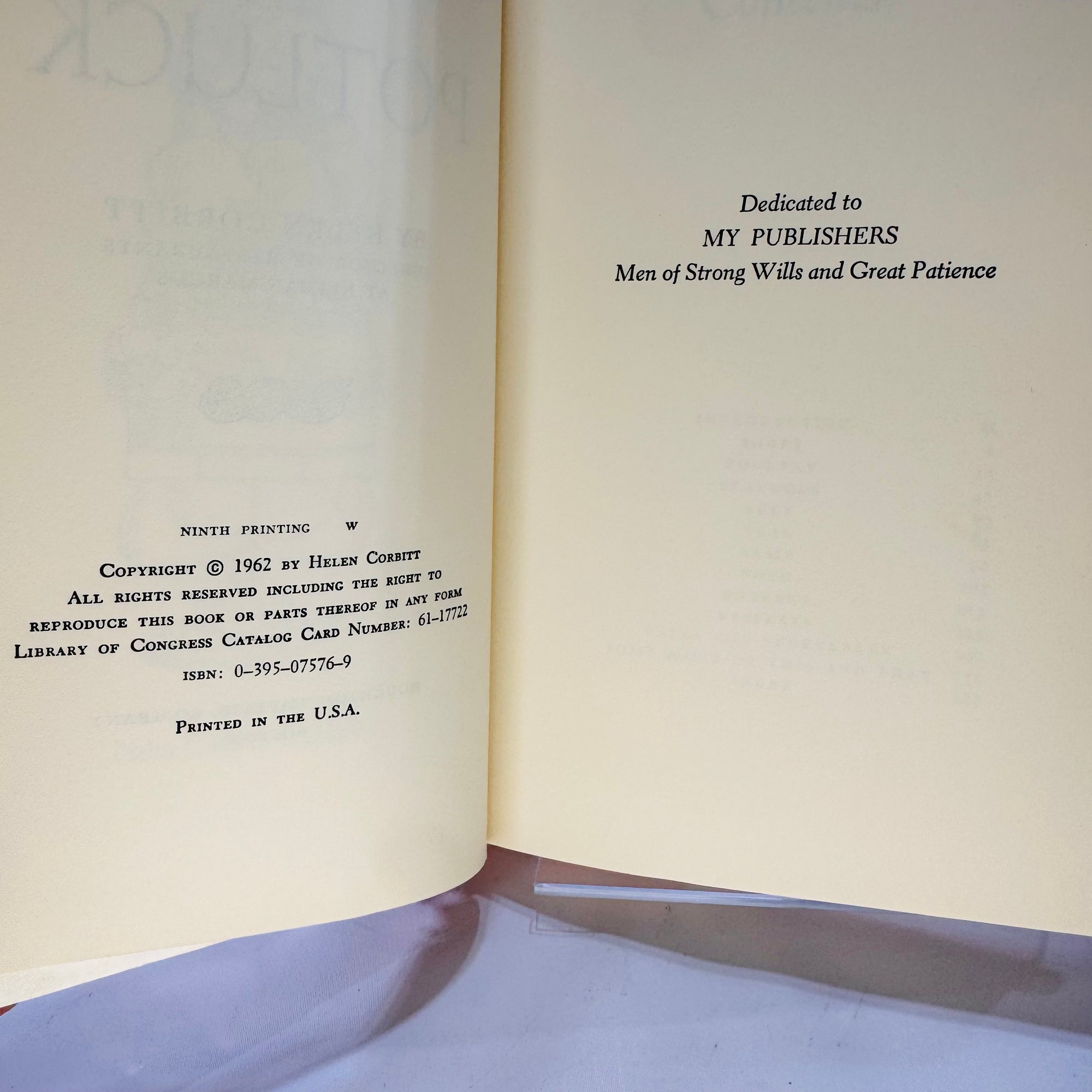 Two Vintage Cookbooks by Helen Corbitt: “Helen Corbitt’s Cookbook” (1957) & “Helen Corbitt’s Potluck” (1962)