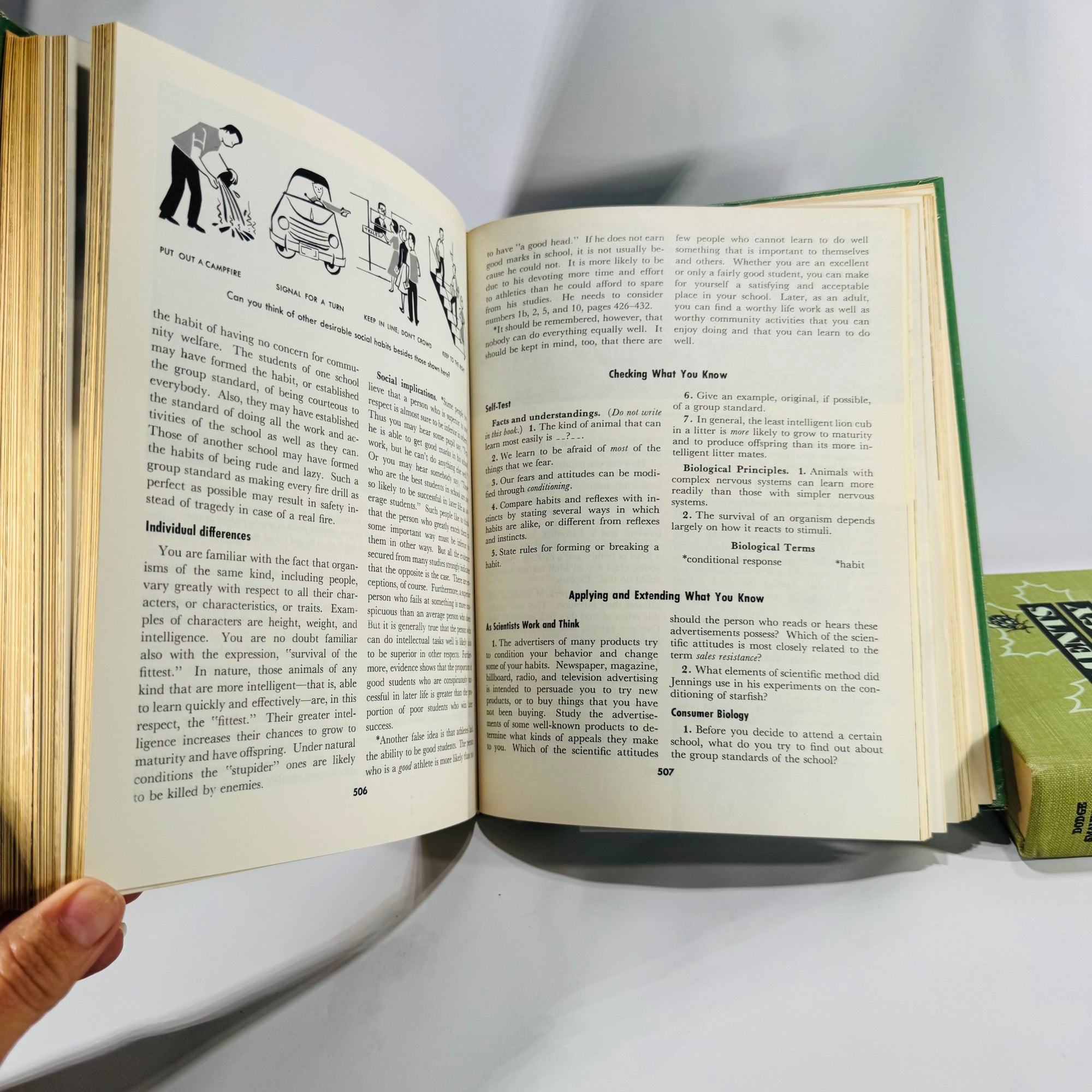 Natural History / Biology Textbook Lot — Elements of Biology (1957) + Biology: The Living World (1968) — Illustrated Hardcovers | Mid-Century Science