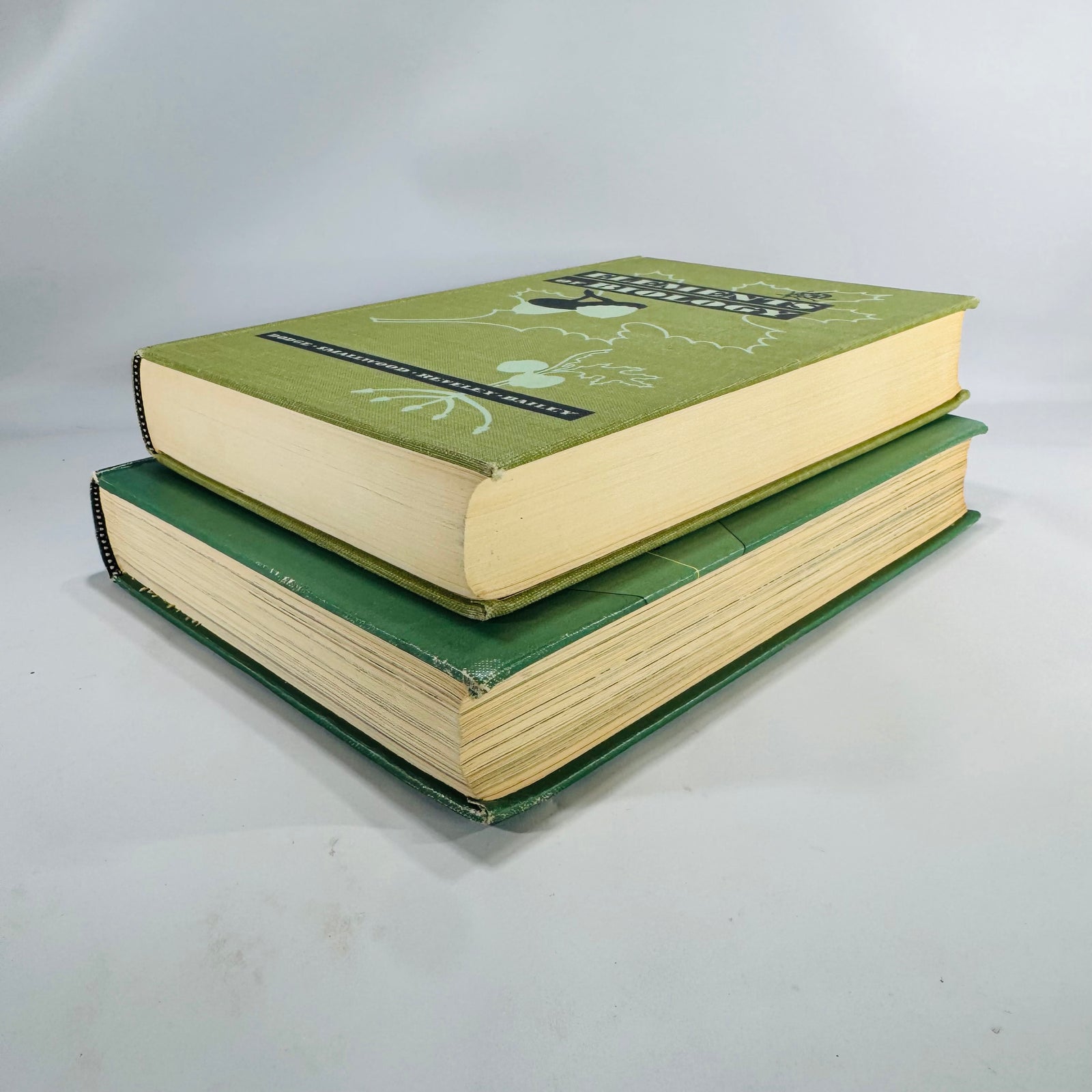 Natural History / Biology Textbook Lot — Elements of Biology (1957) + Biology: The Living World (1968) — Illustrated Hardcovers | Mid-Century Science