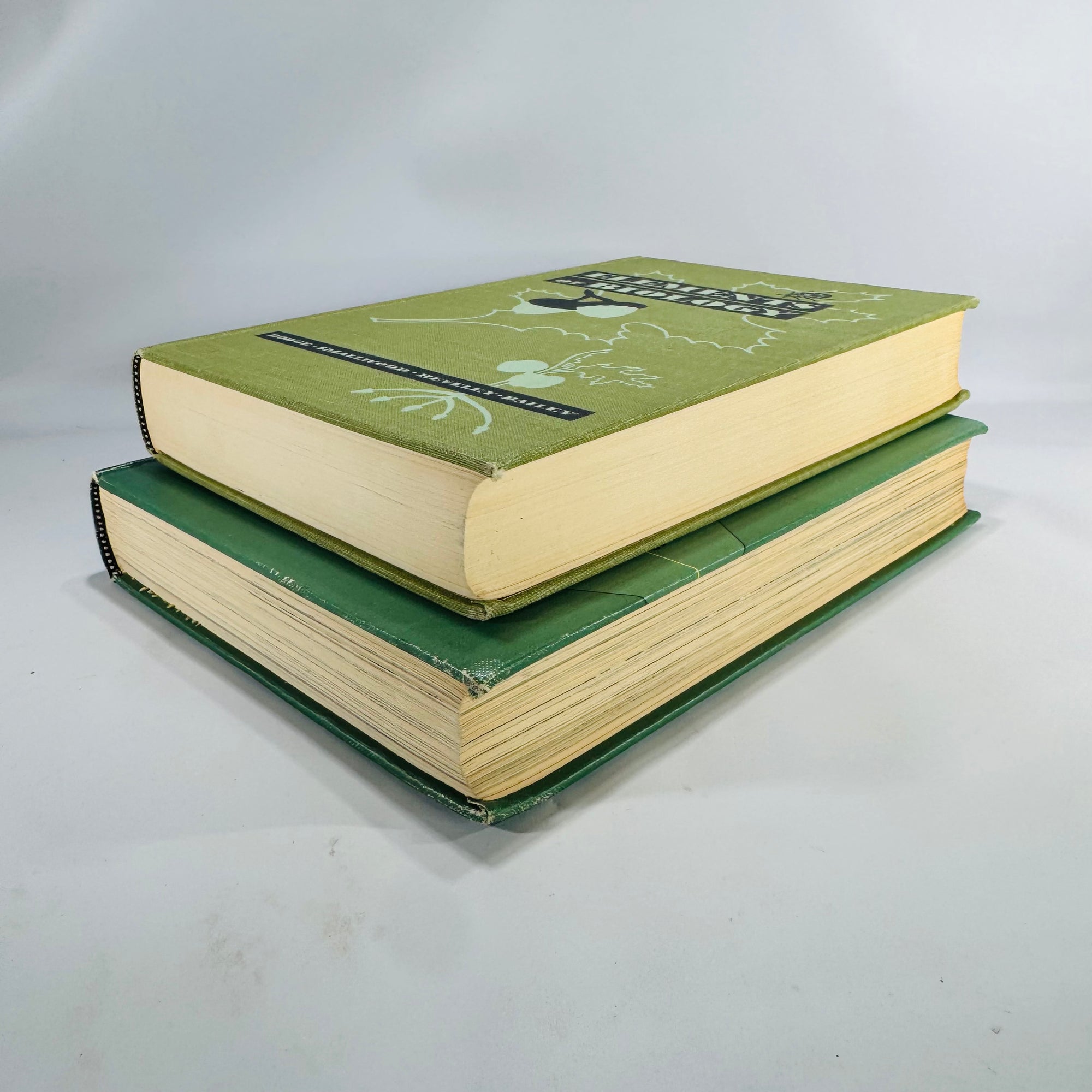 Natural History / Biology Textbook Lot — Elements of Biology (1957) + Biology: The Living World (1968) — Illustrated Hardcovers | Mid-Century Science