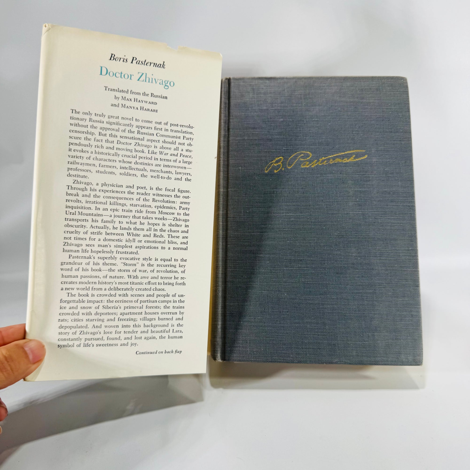 Doctor Zhivago by Boris Pasternak (Pantheon, 559 pp) — Max Hayward & Manya Harari trans. 1958 | Classic Literature Russian Novel