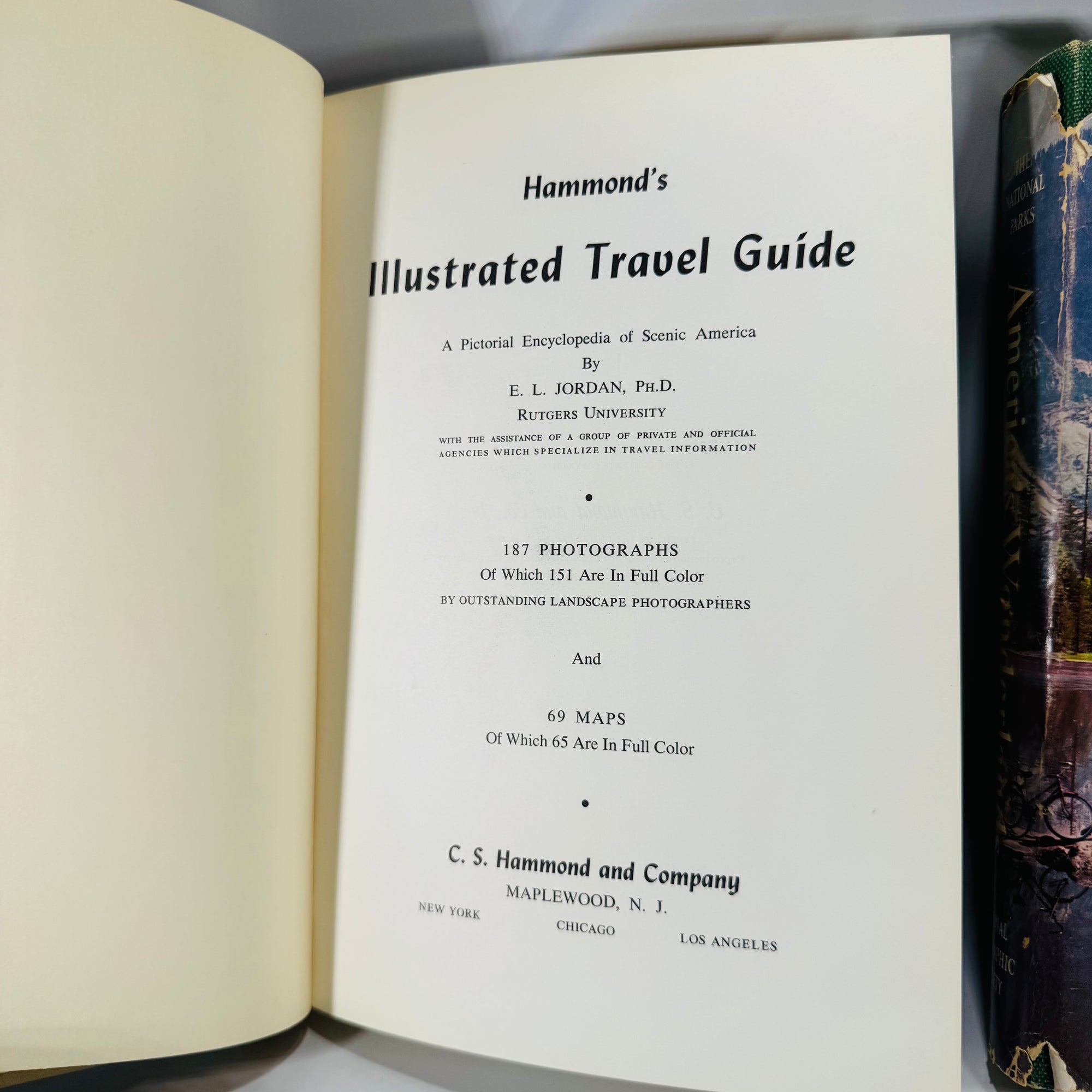 Travel & National Parks Pictorial Guides — America’s Wonderlands (1959, later printing) + Hammond’s Illustrated Travel Guide (1957, Book Club) — National Geographic & C.S. Hammond | Photo-rich, Reference, Travel & Geography