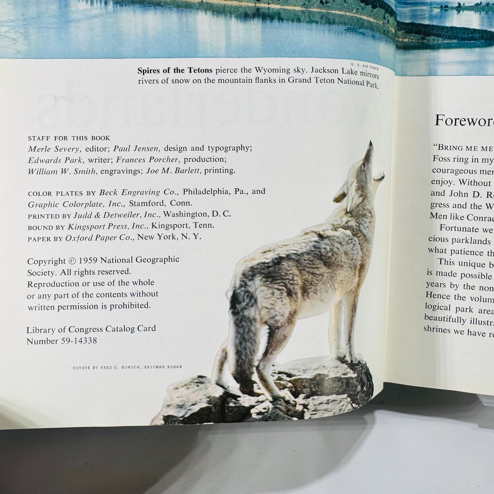 Travel & National Parks Pictorial Guides — America’s Wonderlands (1959, later printing) + Hammond’s Illustrated Travel Guide (1957, Book Club) — National Geographic & C.S. Hammond | Photo-rich, Reference, Travel & Geography