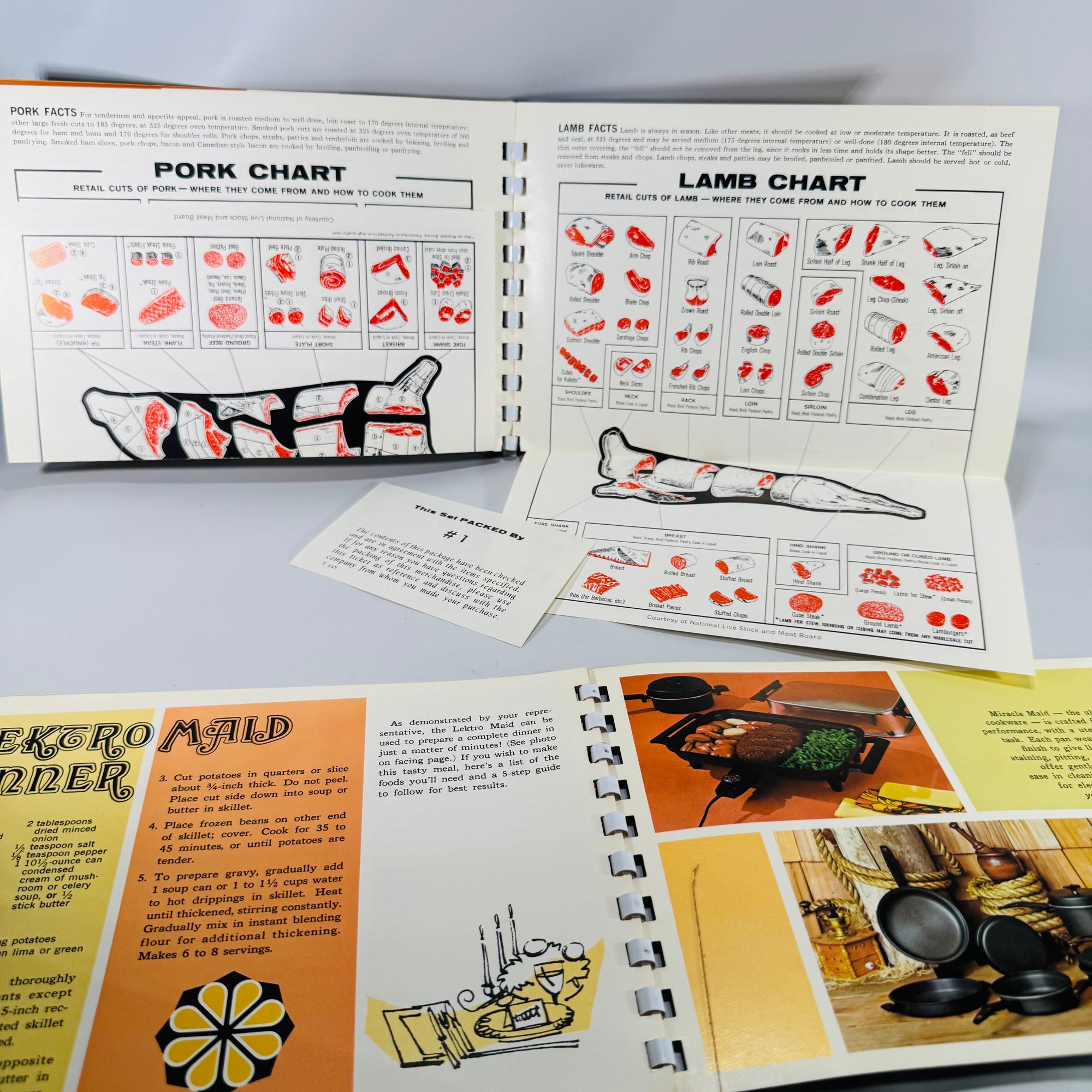 Lektro Maid Instructions (1970) + Miracle Maid “The Ultimate Dimension in Cookware” (1968) — West Bend | Comb-Bound Set, Vintage Cookware Manuals