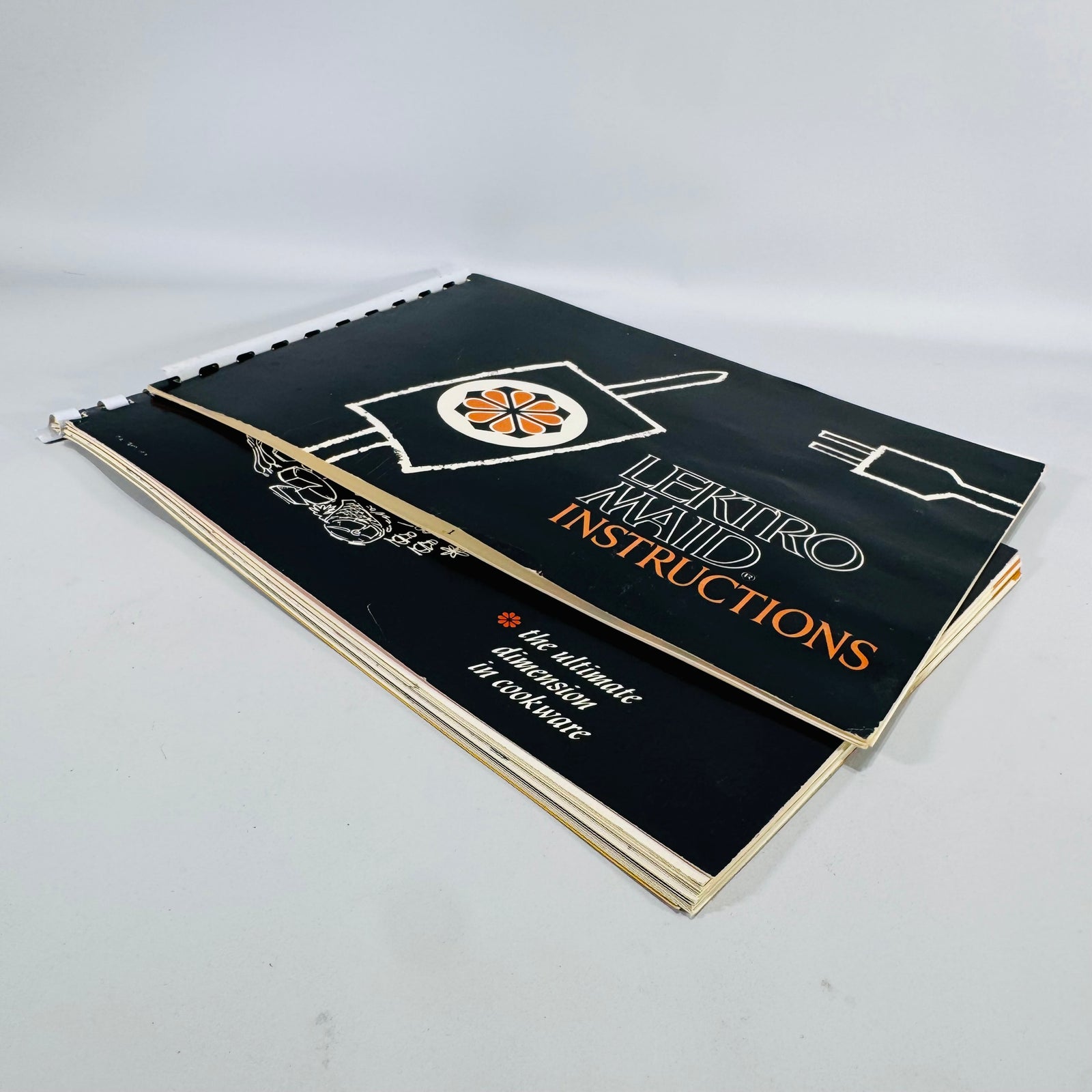 Lektro Maid Instructions (1970) + Miracle Maid “The Ultimate Dimension in Cookware” (1968) — West Bend | Comb-Bound Set, Vintage Cookware Manuals