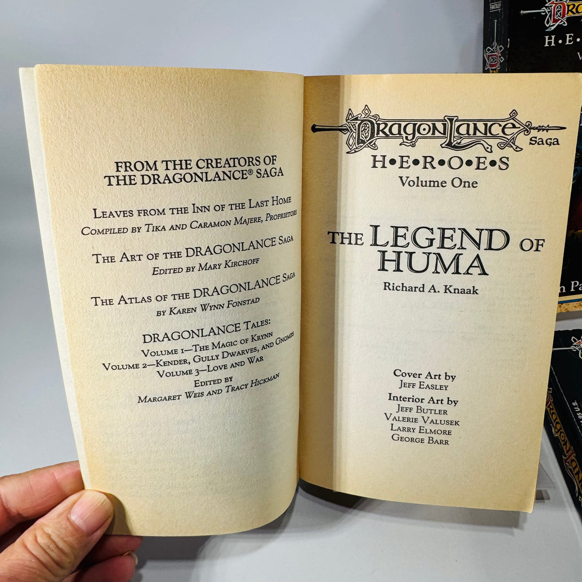 Dragonlance Heroes Paperback Book Bundle — The Legend of Huma, The Gates of Thorbardin, Galen Beknighted Richard A. Knaak, Dan Parkinson, Michael Williams | TSR | 1988–1990
