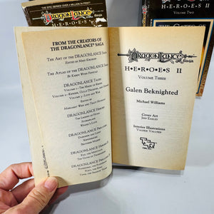 Dragonlance Heroes Paperback Book Bundle — The Legend of Huma, The Gates of Thorbardin, Galen Beknighted Richard A. Knaak, Dan Parkinson, Michael Williams | TSR | 1988–1990