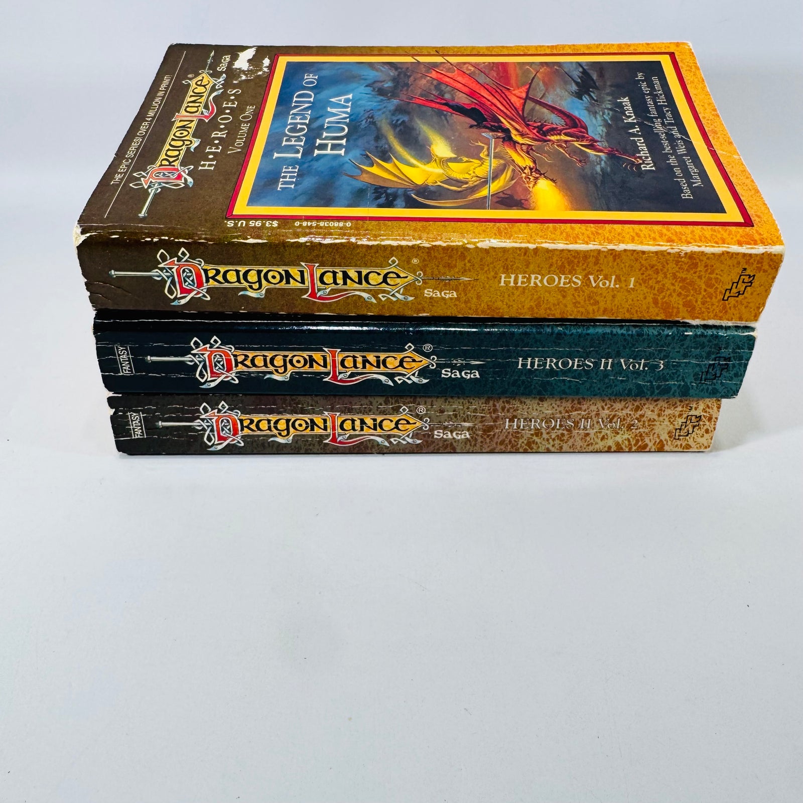 Dragonlance Heroes Paperback Book Bundle — The Legend of Huma, The Gates of Thorbardin, Galen Beknighted Richard A. Knaak, Dan Parkinson, Michael Williams | TSR | 1988–1990