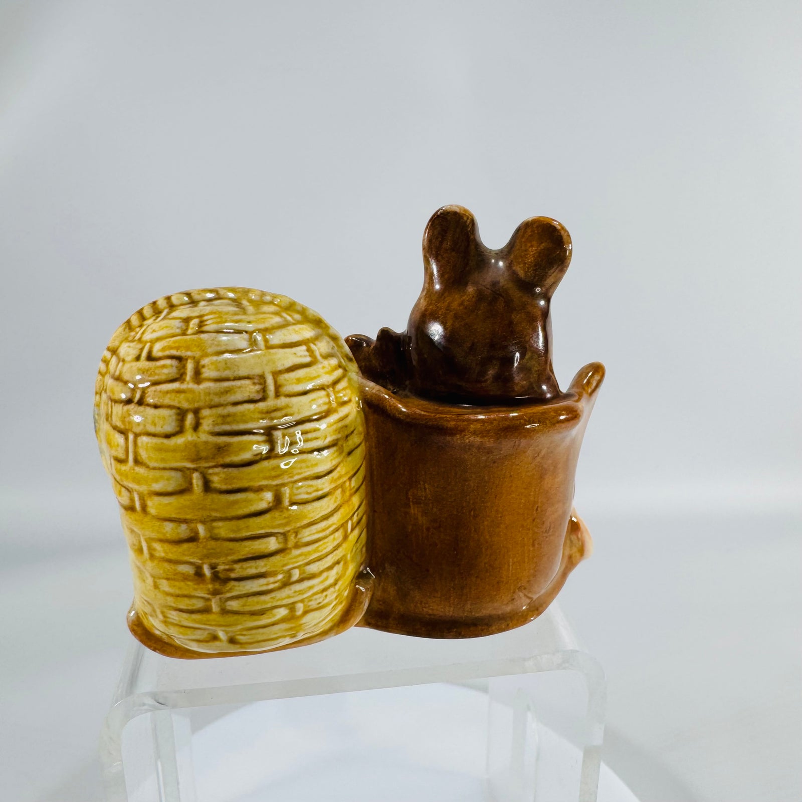 Beswick “Hunca Munca with Cradle” Figurine – Beatrix Potter | Vintage English Pottery (1951 Copyright)