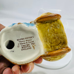 Beswick “Hunca Munca with Cradle” Figurine – Beatrix Potter | Vintage English Pottery (1951 Copyright)