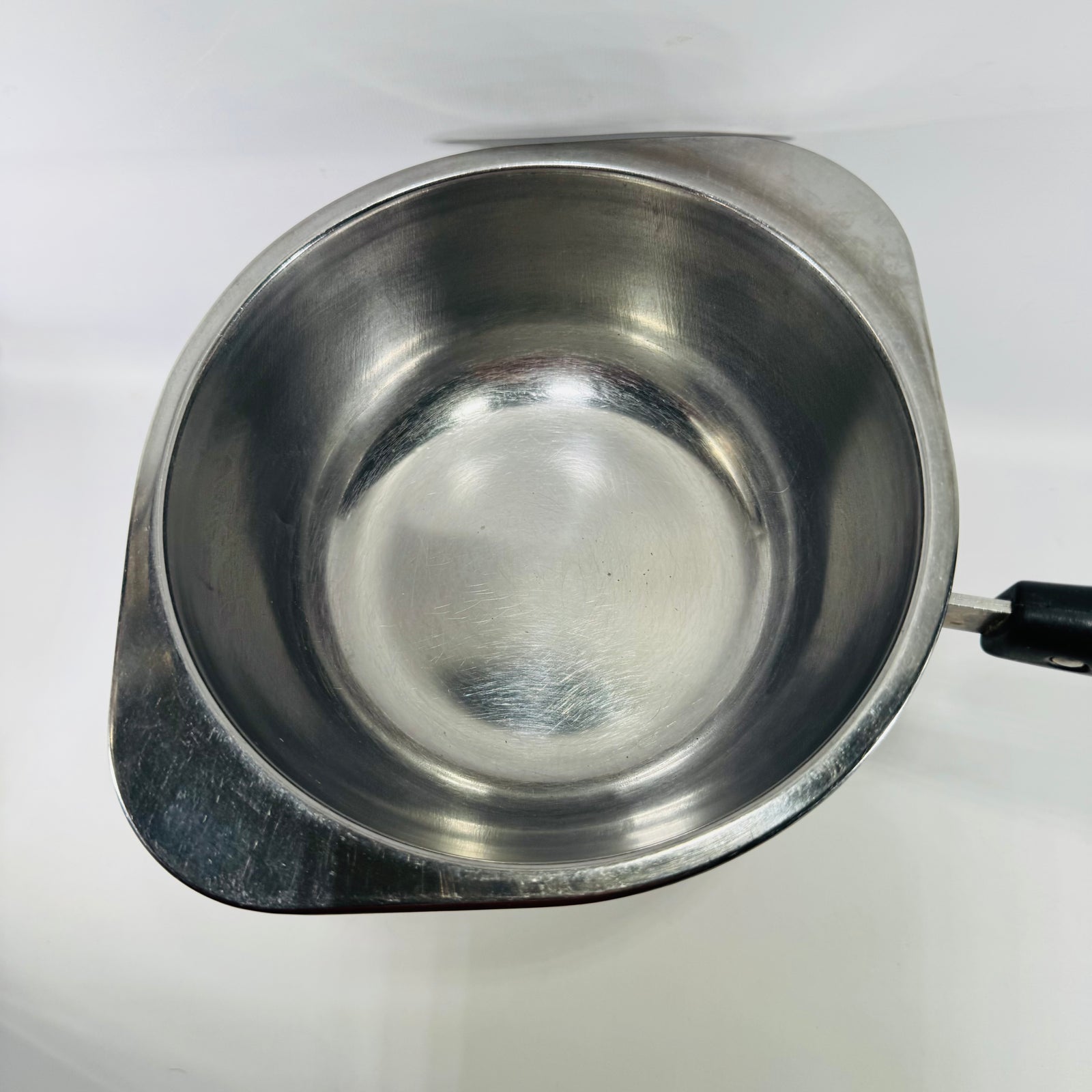 Vintage Revere Ware 2 Qt Saucepan Copper Bottom Stainless Pot Lid Double Boiler Insert Serving Bowl Collectible Cookware