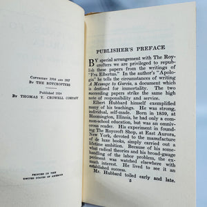 Vintage Leadership & Quotations — A Message to Garcia (1924) + Elbert Hubbard’s Scrap Book (1923) — Elbert Hubbard | 2-Book Lot, Inspirational Essays, GENRE: Inspirational Essays & Quotations