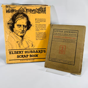 Roycroft Arts & Letters Lot — Elbert Hubbard’s Scrap Book (1923) + Little Journeys: Beethoven (1901) — Elbert Hubbard | Decorative Roycroft Design, Literary Essays