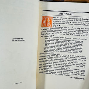Roycroft Arts & Letters Lot — Elbert Hubbard’s Scrap Book (1923) + Little Journeys: Beethoven (1901) — Elbert Hubbard | Decorative Roycroft Design, Literary Essays