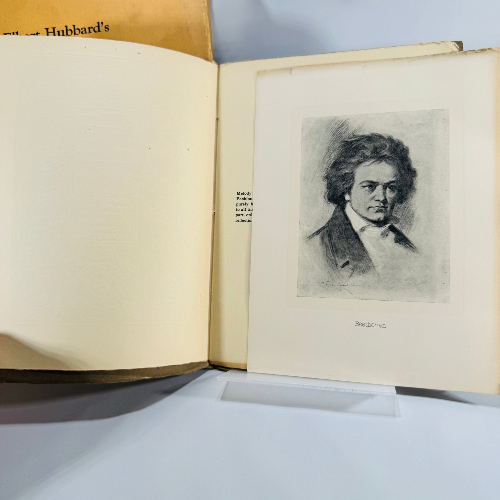 Roycroft Arts & Letters Lot — Elbert Hubbard’s Scrap Book (1923) + Little Journeys: Beethoven (1901) — Elbert Hubbard | Decorative Roycroft Design, Literary Essays