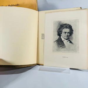 Roycroft Arts & Letters Lot — Elbert Hubbard’s Scrap Book (1923) + Little Journeys: Beethoven (1901) — Elbert Hubbard | Decorative Roycroft Design, Literary Essays
