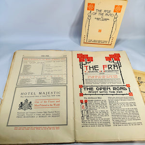Arts & Crafts Ephemera Lot — The FRA (Jan. 1910) + Roycrofters Booklets (c.1910) — Elbert Hubbard | Roycroft Press design, Arts & Crafts Movement