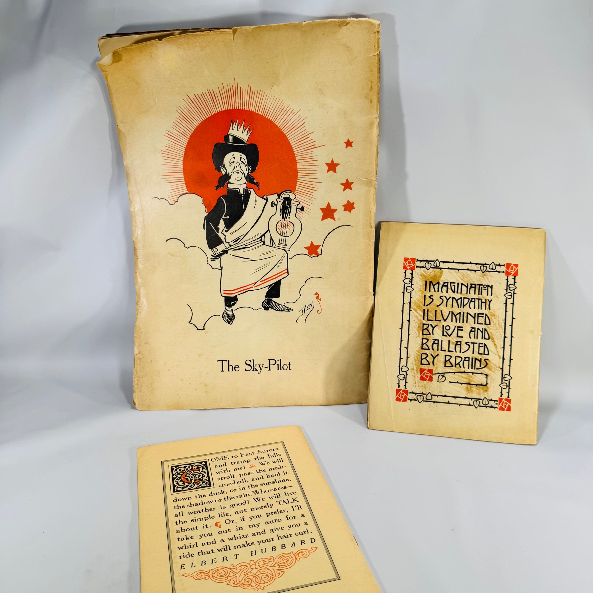 Arts & Crafts Ephemera Lot — The FRA (Jan. 1910) + Roycrofters Booklets (c.1910) — Elbert Hubbard | Roycroft Press design, Arts & Crafts Movement