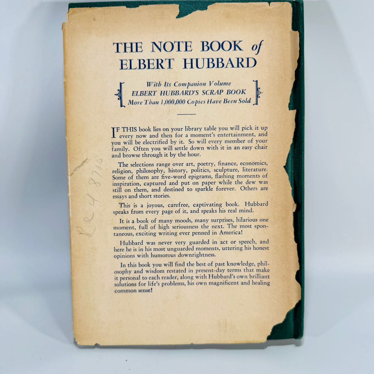 Arts & Crafts Essays — The Note Book of Elbert Hubbard (1927) — Wm. H. Wise & Co. | Decorative Plates, Aphorisms, Arts & Crafts