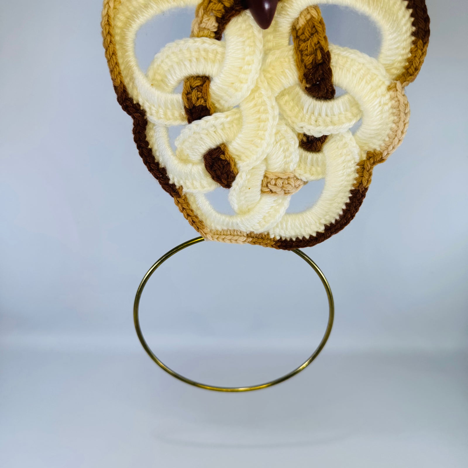 Vintage Macrame Owl Towel Ring | Handmade Cottagecore Wall Hanging