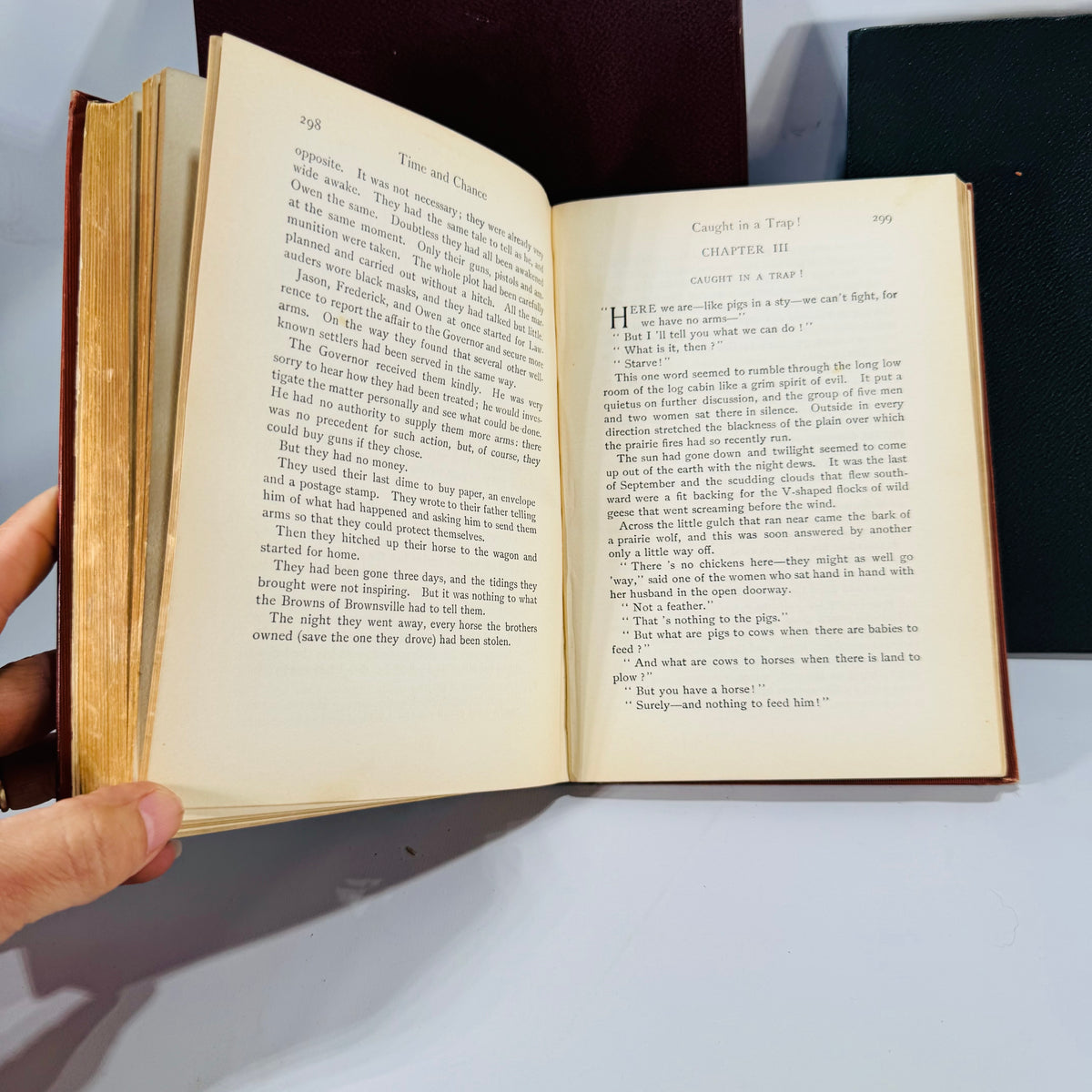 Roycroft Classics 3-Book Lot — Elbert Hubbard (Time & Chance 1901 Rev.; Guide Book for Little Journeys 1926; Note Book 1957) | Arts & Crafts Essays, Biography