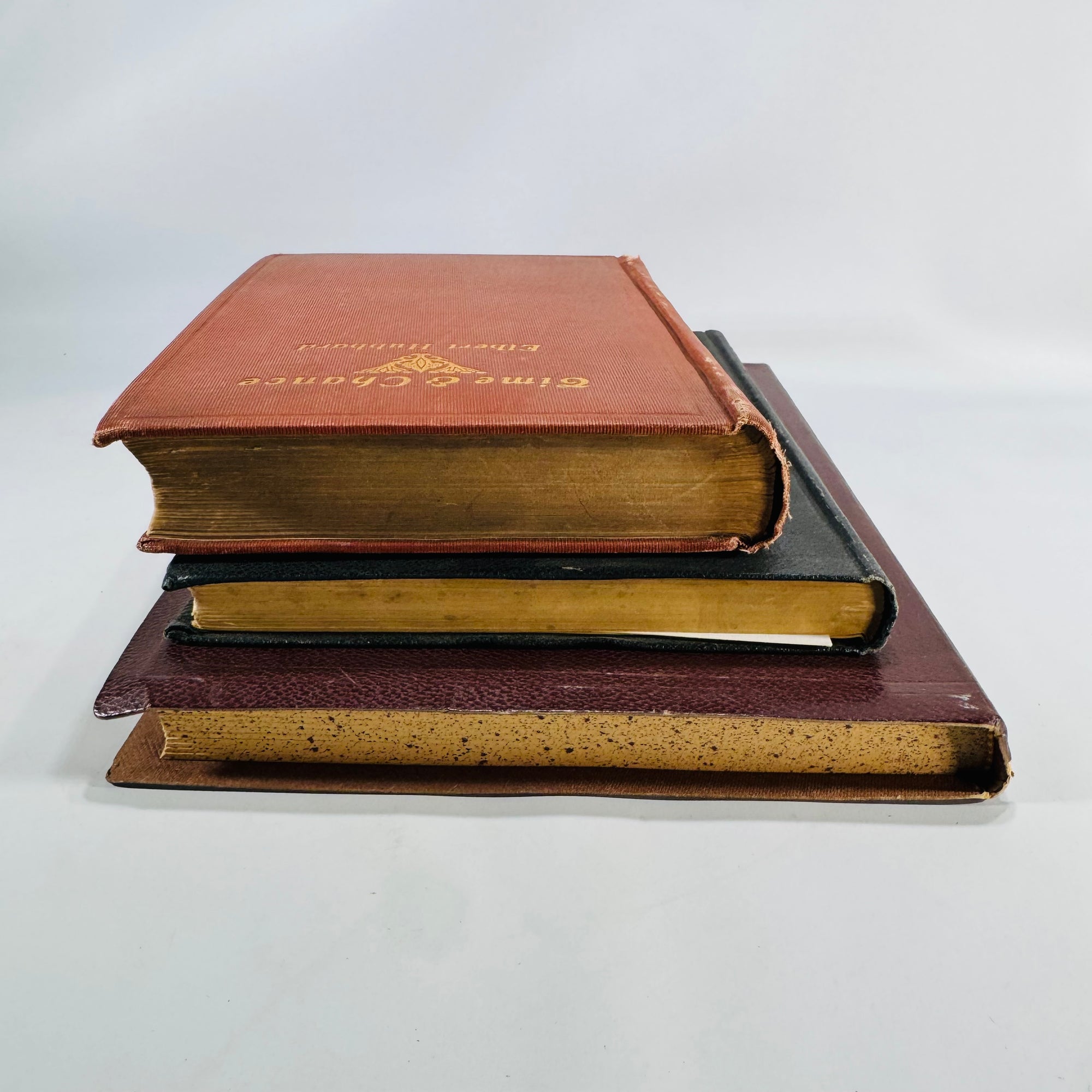 Roycroft Classics 3-Book Lot — Elbert Hubbard (Time & Chance 1901 Rev.; Guide Book for Little Journeys 1926; Note Book 1957) | Arts & Crafts Essays, Biography