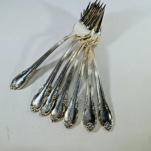 1847 Rogers Bros Remembrance Luncheon Forks | Set of 8 Silverplate Flatware