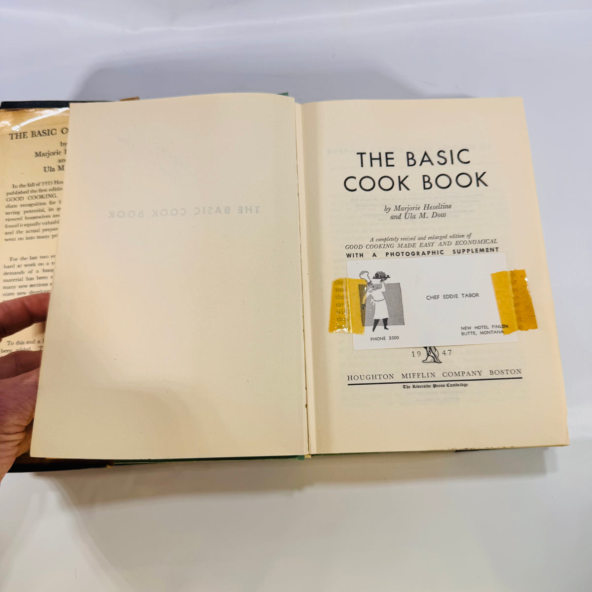 The Basic Cook Book by Marjorie Hesseltine & Ula M. Dow (1947), Houghton Mifflin Company