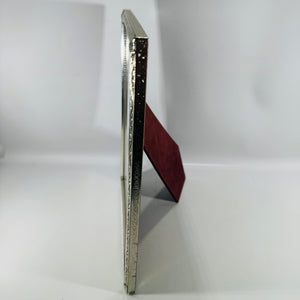 Vintage Silver 8 x 10 Picture Frame | Floral Metal Easel Back Frame