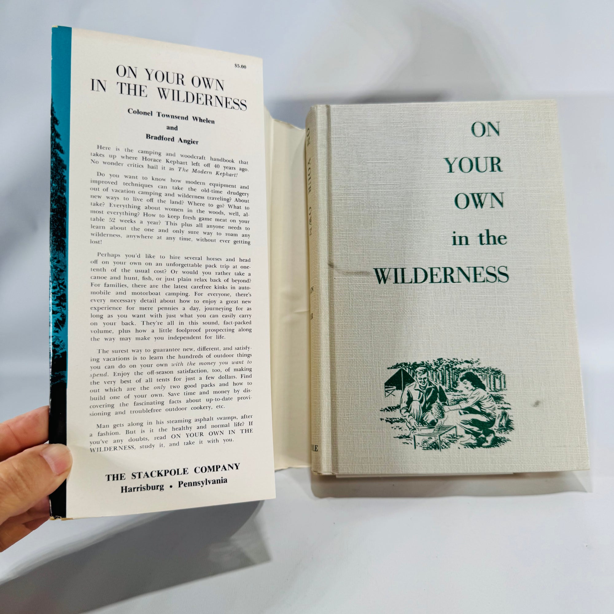 Outdoor Survival & Wilderness Skills — On Your Own in the Wilderness (1964, later printing) — Townsend Whelen & Bradford Angier | Photo-Illustrated, Fieldcraft