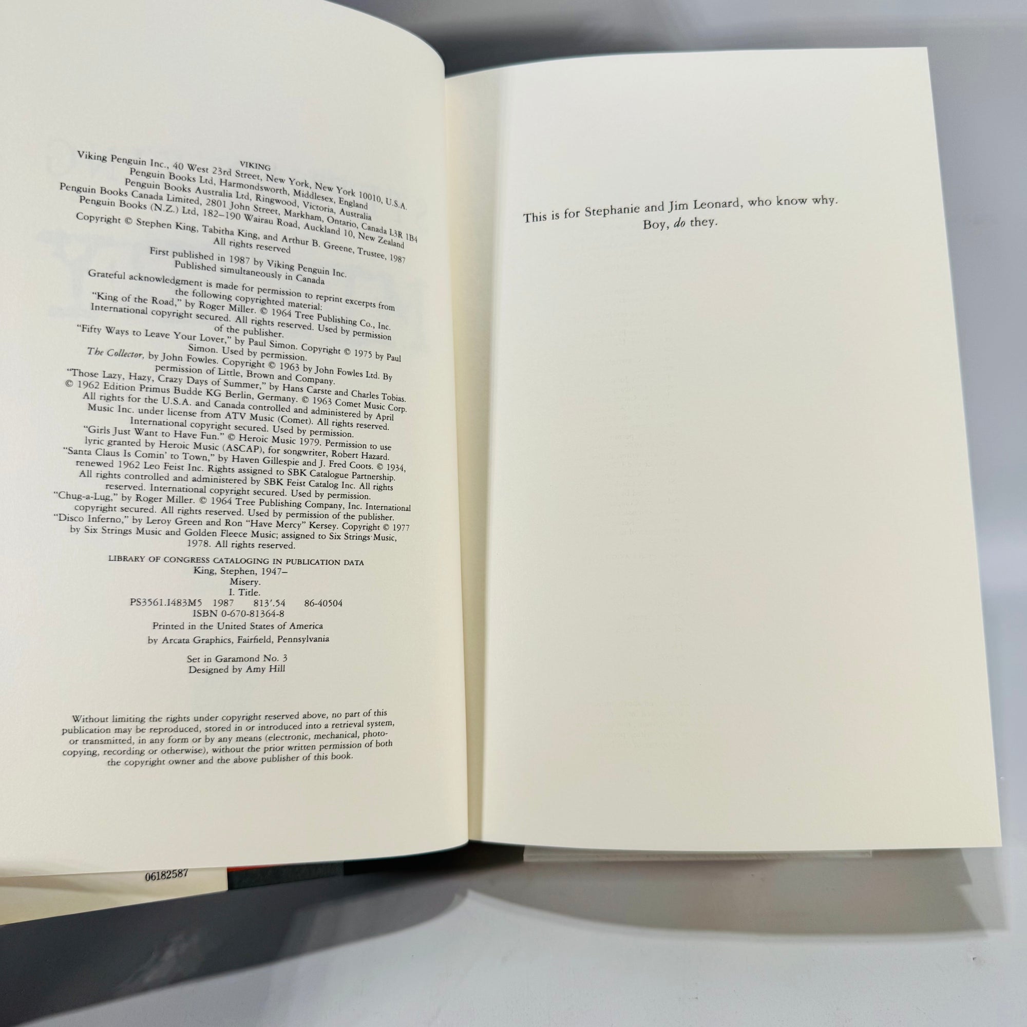 Horror Fiction Classic — Misery (1987) — Stephen King | Price-intact DJ, Psychological Thriller