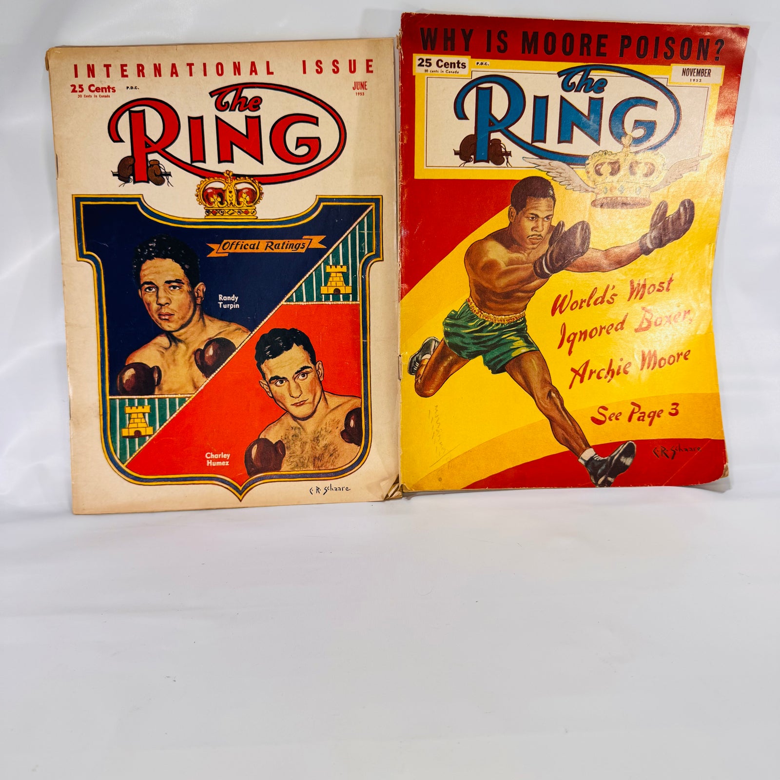Two Vintage Issues of The Ring (Nov 1952 & Jun 1953 International) – Boxing’s Heartbeat