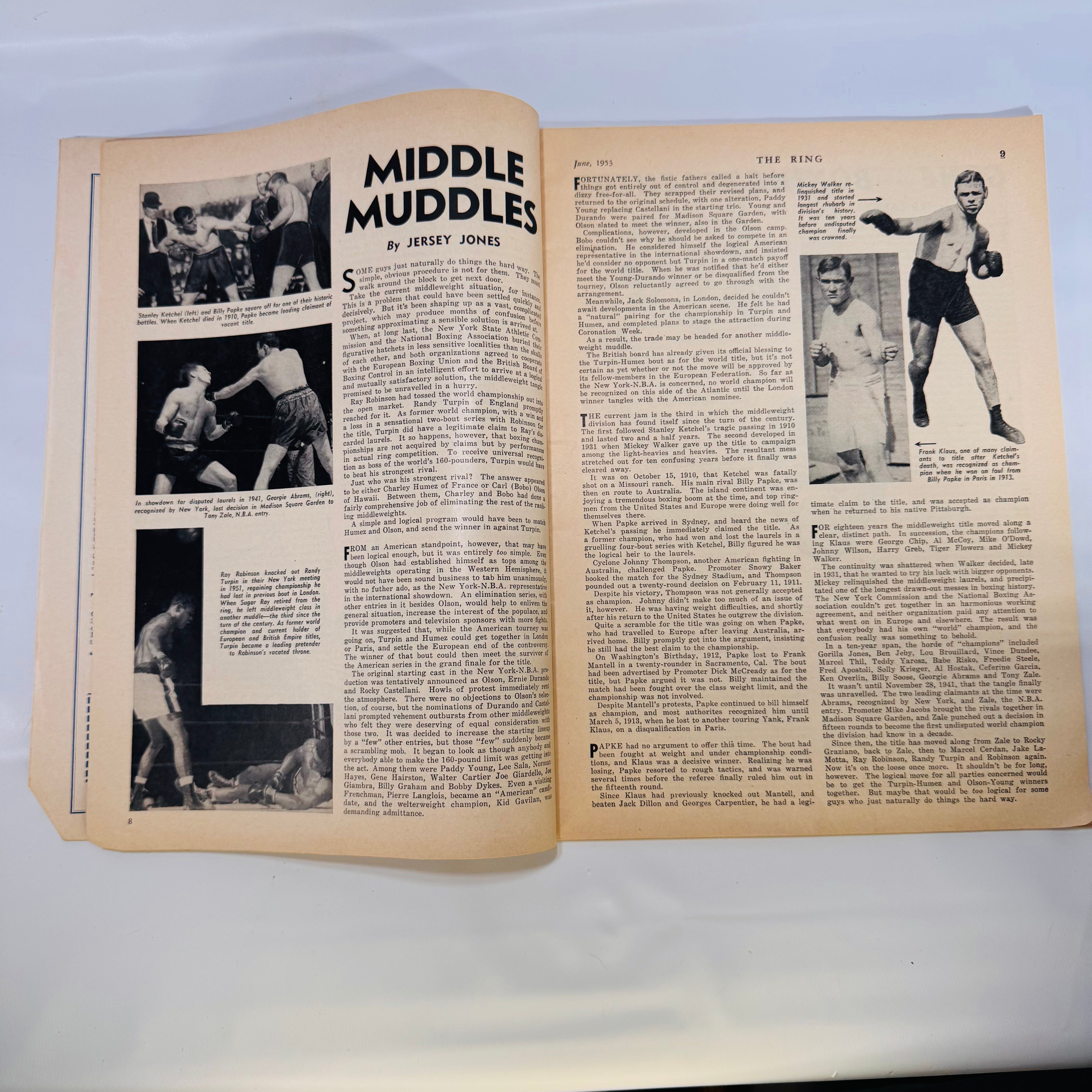 Vintage The Ring 1952 & 1953 Issues – Boxing's Heartbeat - Reading