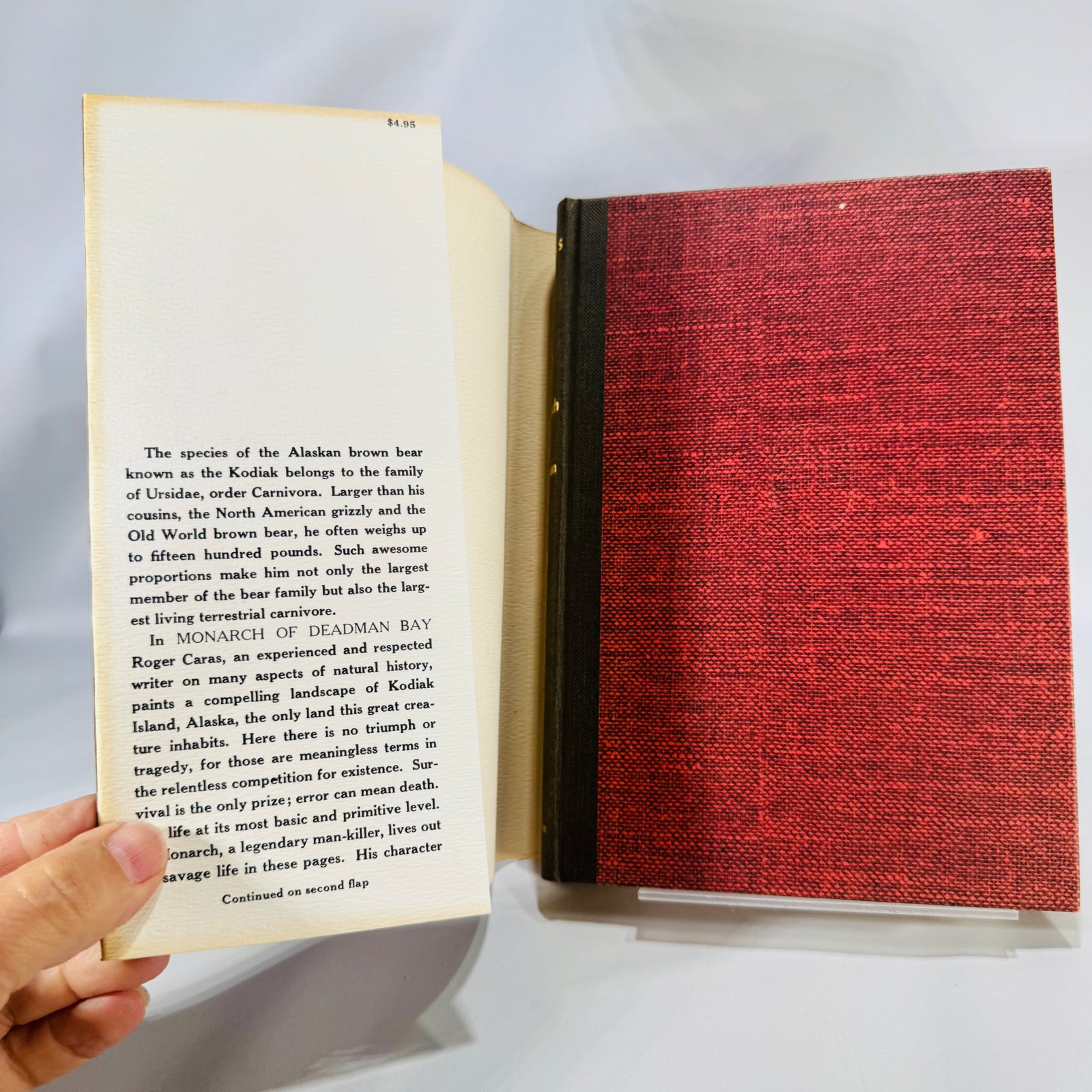 Natural History — Monarch of Deadman Bay: The Life and Death of a Kodiak Bear (1969) — Roger Caras | First Edition, Illustrated, Wildlife Biography