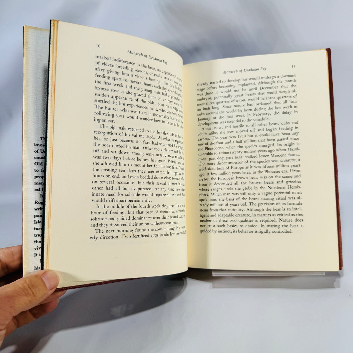Natural History — Monarch of Deadman Bay: The Life and Death of a Kodiak Bear (1969) — Roger Caras | First Edition, Illustrated, Wildlife Biography
