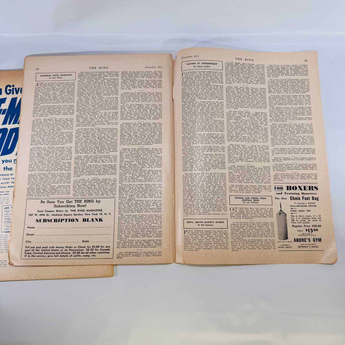 Two Vintage Issues of The Ring (Nov 1952 & Jun 1953 International) – Boxing’s Heartbeat
