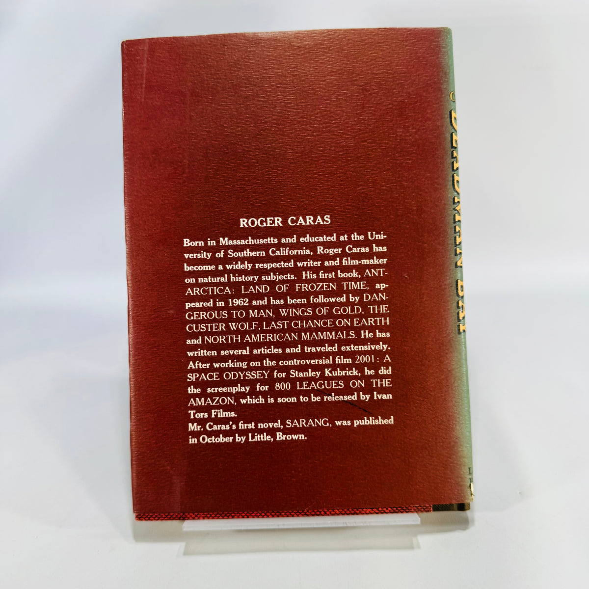 Natural History — Monarch of Deadman Bay: The Life and Death of a Kodiak Bear (1969) — Roger Caras | First Edition, Illustrated, Wildlife Biography