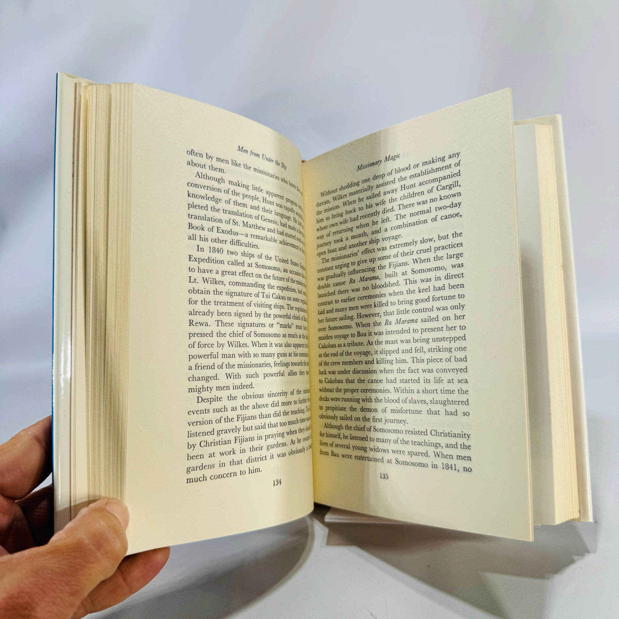 Pacific History — Men from Under the Sky (1973, First Printing) — Stanley Brown | HC/DJ, Illustrated, Exploration History